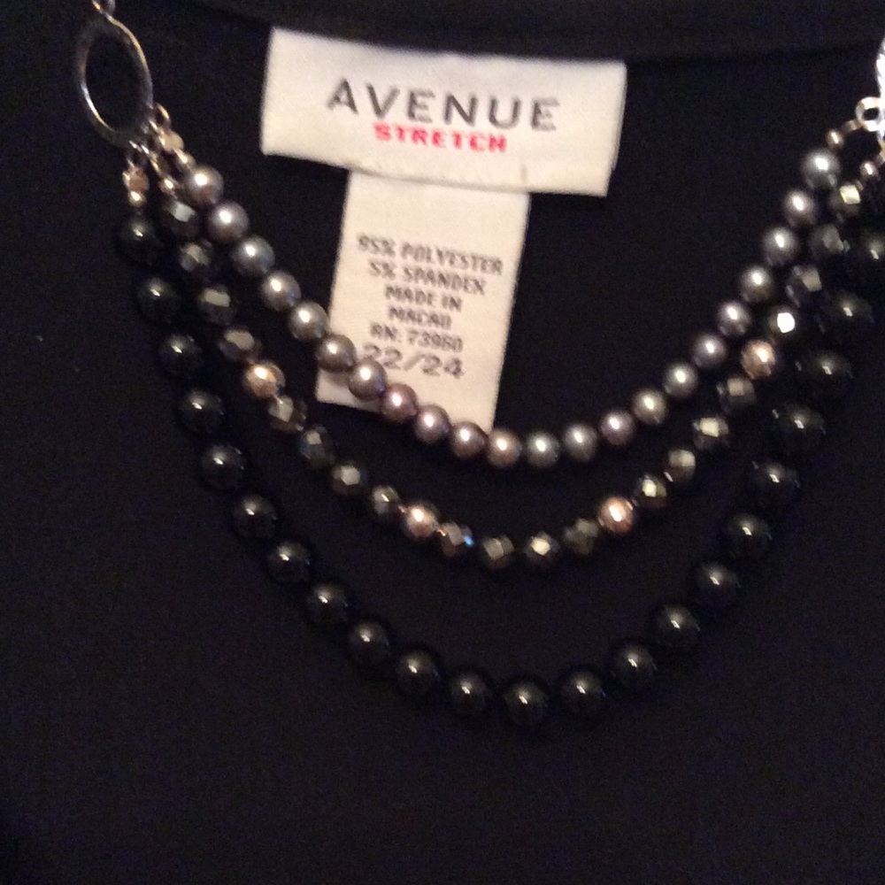 Avenue Sleek Wrap Stretch Knit Empire Bodice Top - Picture 3 of 5